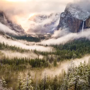 Bridalveil Falls Print, California Landscape Bridalveil Falls Print, California Landscape