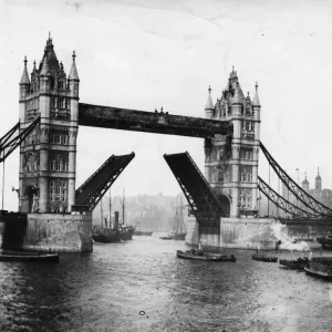 Tower Bridge Print circa 1895