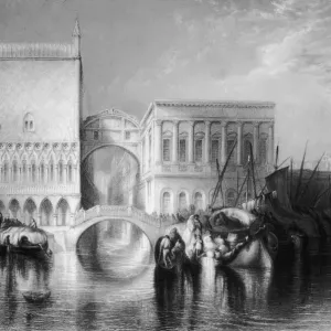 Bridge of Sighs Print, circa 1840 Bridge of Sighs Print, circa 1840