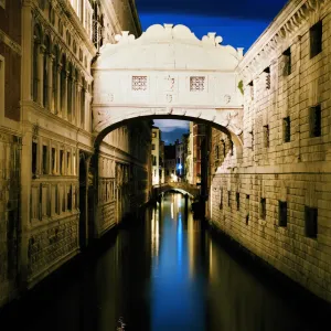 Venetian Nighttime Print of the Bridge of Sighs Venetian Nighttime Print of the Bridge of Sighs