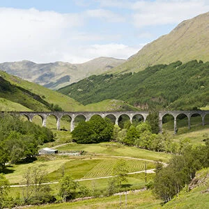 Bridge of the West Highland Line railway line, Glenfinnan Viaduct, Glenfinnan, Highlands, Scotland, United Kingdom