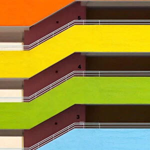 Bright and colourful building exterior