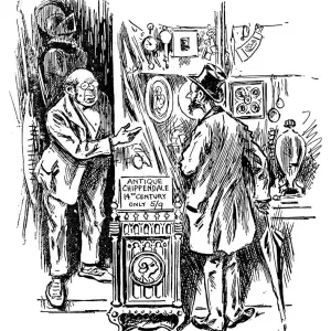 British London satire caricatures comics cartoon illustrations: Antiques shop British London satire caricatures comics cartoon illustrations: Antiques shop