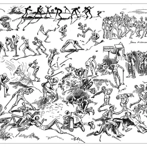 British London Golf Print: Satirical Caricatures of British Golfers British London Golf Print: Satirical Caricatures of British Golfers