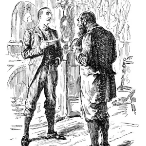 British London satire caricatures comics cartoon illustrations: Men talking British London satire caricatures comics cartoon illustrations: Men talking