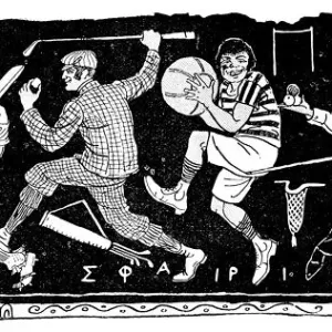 British London satire caricatures comics cartoon illustrations: Sports bas-relief British London satire caricatures comics cartoon illustrations: Sports bas-relief