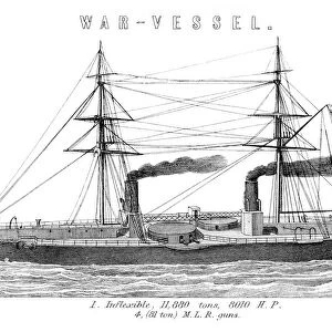 British Royal Navy Warship HMS Inflexible