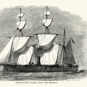 British Royal Navy Warship, HMS Research (1863)