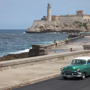 Broken down Classic 50s American car Havana Cuba