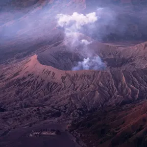 Bromo volcano erupting Bromo volcano erupting