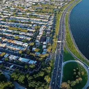 Brooklyn Belt Parkway Aerial View Print Brooklyn Belt Parkway Aerial View Print