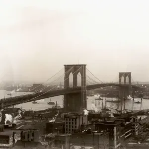 1898 Brooklyn Bridge Print 1898 Brooklyn Bridge Print