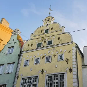 The Three Brothers historic buildings in the Old Town of Riga, Latvia