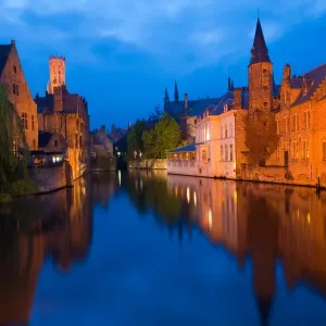 Bruges Canal Print of Rozenhoedkaai Buildings Bruges Canal Print of Rozenhoedkaai Buildings