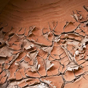 buckskin gulch, canyon, cliff, close-up, color image, cracked, day, dry, geology