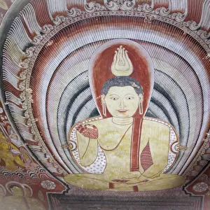 Buddha painting in the Dambulla cave temple