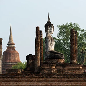 Buddha statues at Wat Mahathat Sukhothai, Thailand