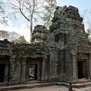 Buddhist architecture at Ta Prohm temple Angkor Cambodia