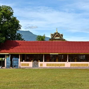 buddhist buildinge along Vat Phou champasak Lao, Asia