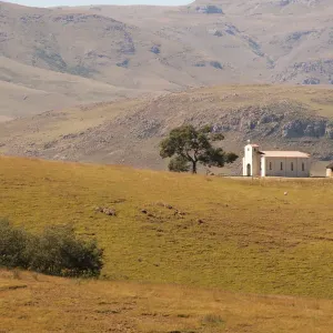 building, built structure, church, color image, colour image, copy space, countryside