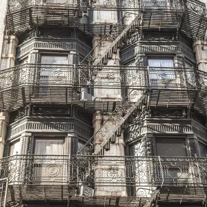 Building facade in Soho, New York Building facade in Soho, New York