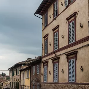 Buildings on Via di Vallerozzi, Siena, Italy