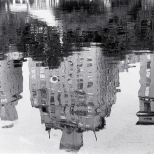 Buildings reflected in pool of water Buildings reflected in pool of water