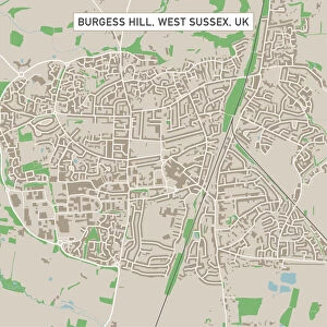 Burgess Hill West Sussex UK City Street Map