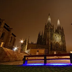 Burgos Cathedral at night