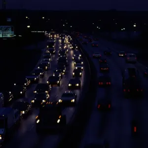 Busy highway at night Busy highway at night