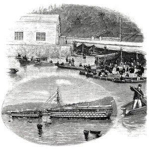 The cadets boathouse and boats, HMS Britannia The cadets boathouse and boats, HMS Britannia