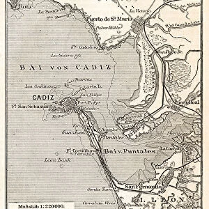 Cadiz city map 1895