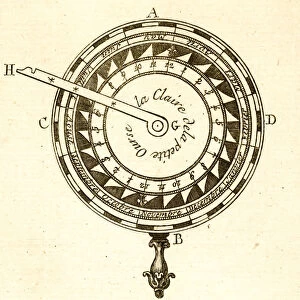 Calendar Science tool 18 century technical engraving