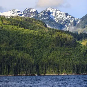 Campbell River and landscape, Vancouver Island, Northern British Columbia, Inside Passage, Canada