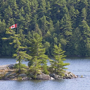 Canadian flag in the wilderness