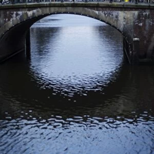 A Canal Bridge in the Capital City of Amsterdam, Netherlands