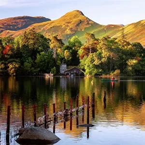 Canoeing, Derwent Water, Keswick, Lake District, Cumbria, England