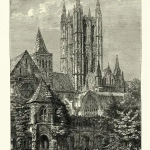 19th Century Canterbury Cathedral Print 19th Century Canterbury Cathedral Print