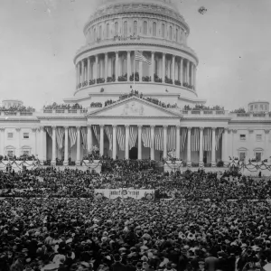 Capitol Crowds Print: Inauguration of President Woodrow Wilson Capitol Crowds Print: Inauguration of President Woodrow Wilson