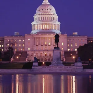 US Capitol Hill Building Print at Dusk US Capitol Hill Building Print at Dusk