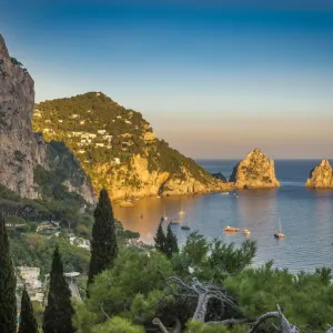 Capri Faraglioni Sunset Print Capri Faraglioni Sunset Print