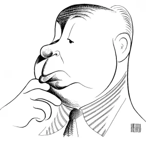 Alfred Hitchcock Caricature Print, 1962 Alfred Hitchcock Caricature Print, 1962