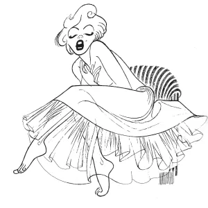 Marilyn Monroe Caricature Print Marilyn Monroe Caricature Print
