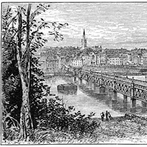 The Carlisle Bridge in Londonderry, Northern Ireland - 19th Century
