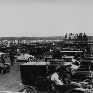 Cars in Enclosure Print, June 1912 Cars in Enclosure Print, June 1912
