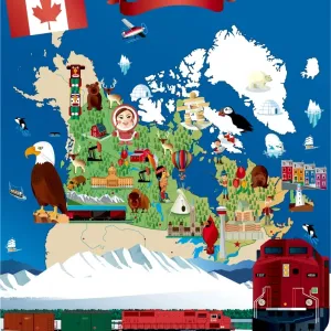Cartoon map of Canada Cartoon map of Canada