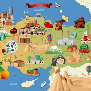 Cartoon map of Turkey Cartoon map of Turkey