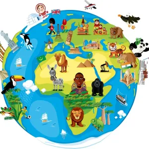 Cartoon map of World Cartoon map of World