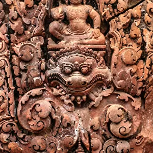 Carving at Banteay Srei, Angkor temples