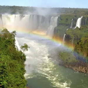 Iguazu Waterfalls Print with Rainbow Iguazu Waterfalls Print with Rainbow